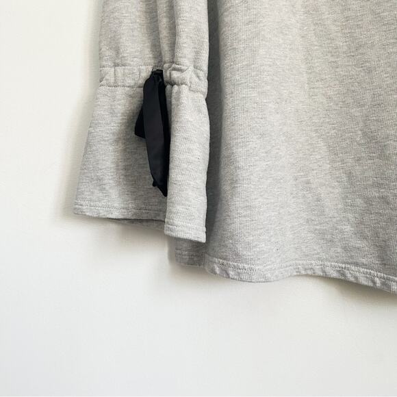 Sanctuary Tierney Bell Sleeve Tie Top Gray Size M - Picture 8 of 9